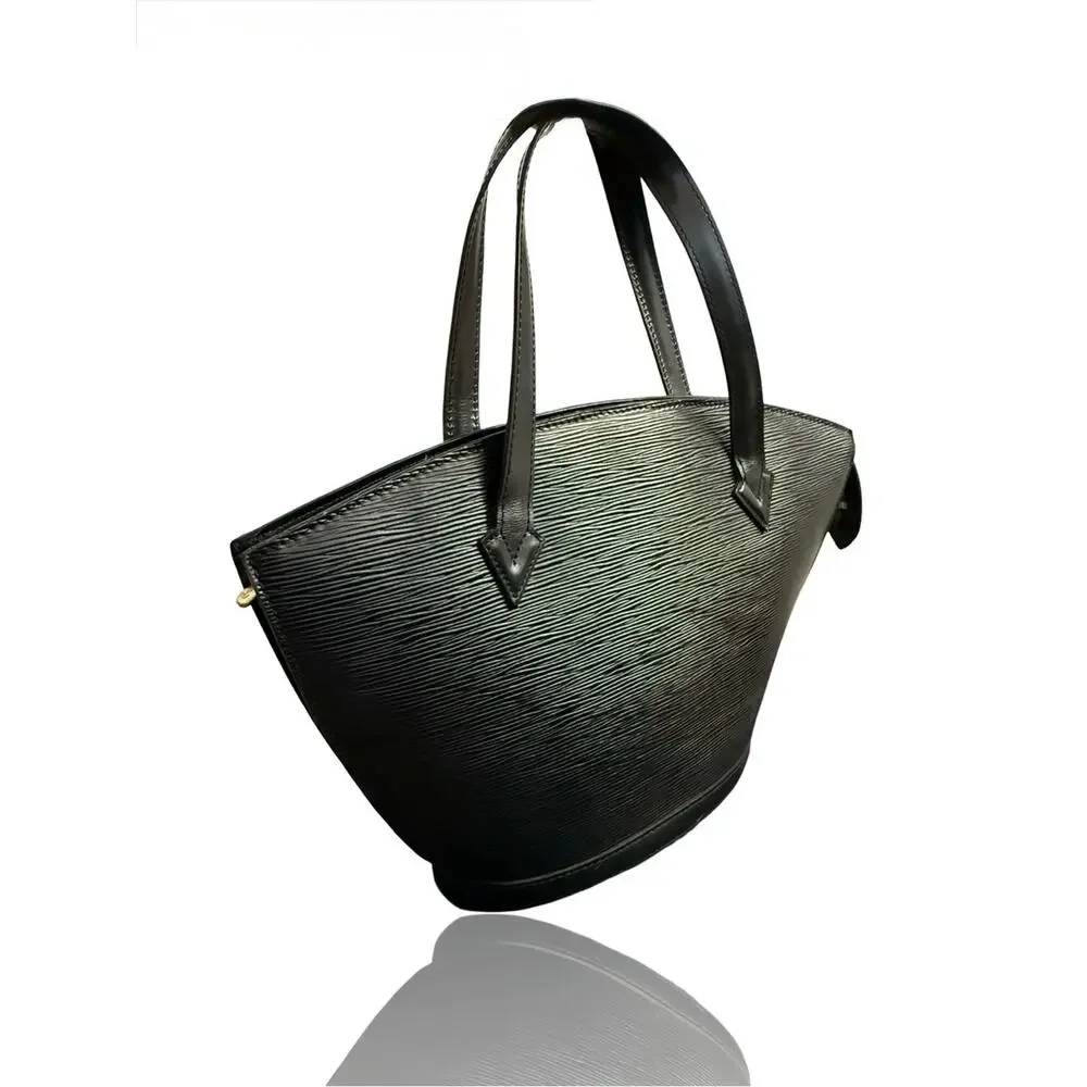 Louis Vuitton Epi Saint Jacques PM Black Epi Leather Tote Bag Vintage Authentic